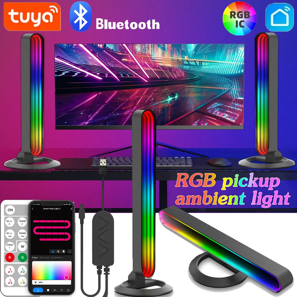 USB Tuya Buletooth Mirror RGBIC Light Bar Atmosphere Night Light Music Rhythm Ambient Strip Light TV Backlight Decor APP Control
USB Tuya Buletooth Mirror RGBIC Light Bar Atmosphere Night Light Music Rhythm Ambient Strip Light TV Backlight Decor APP Control