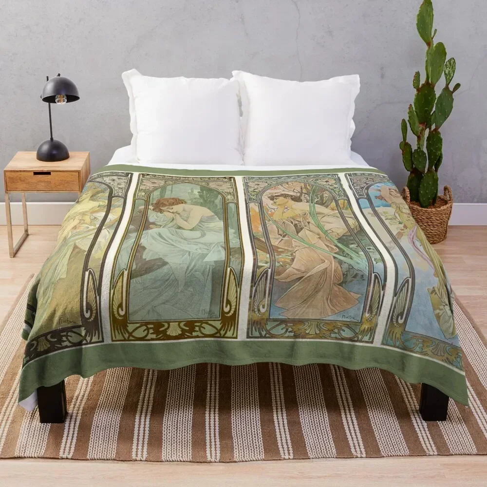 HD. The times of the day (1899) serie Alphonse Mucha HIGH DEFINITION Throw Blanket No Pilling Soft Warm Blanket for Bed
HD. The times of the day (1899) serie Alphonse Mucha HIGH DEFINITION Throw Blanket No Pilling Soft Warm Blanket for Bed