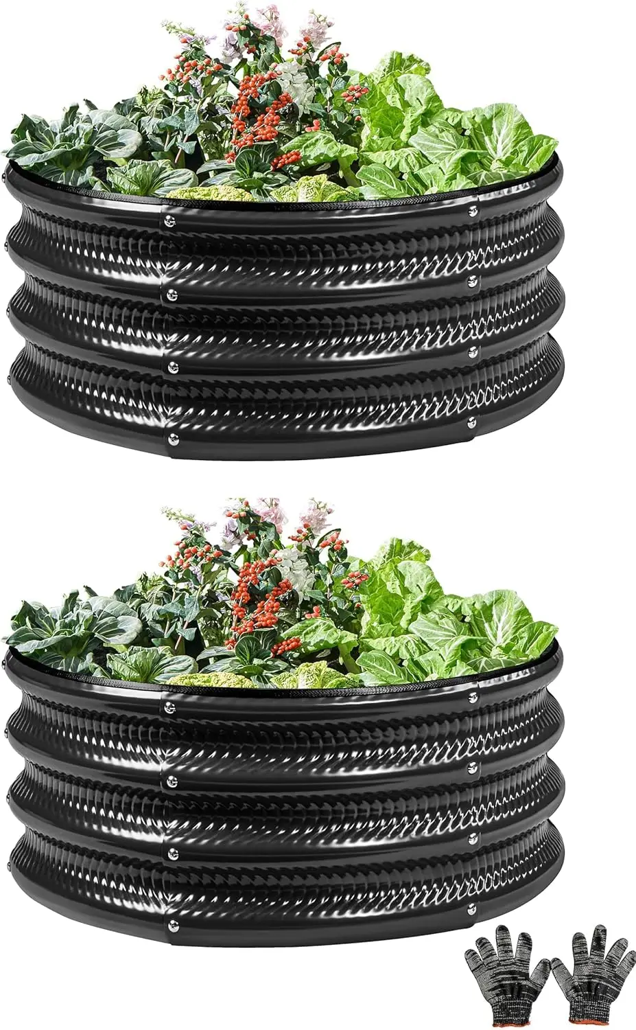 2 Pcs 2x2X1 FT Round Galvanized Raised Garden Bed Kit, Black Outdoor Planter Garden Bed, Metal Raised Box for Vegetables, Fruits
2 Pcs 2x2X1 FT Round Galvanized Raised Garden Bed Kit, Black Outdoor Planter Garden Bed, Metal Raised Box for Vegetables, Fruits