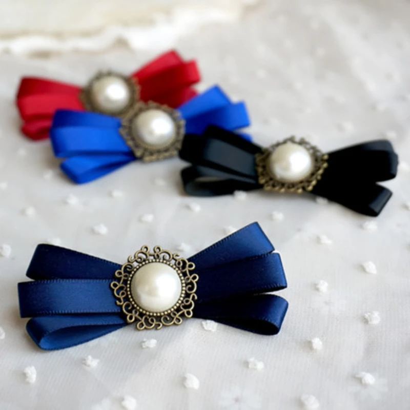 Korean College Style Bow Tie Brooch Women Girls Suit Shirt Sweater Corsage Handmade Accessories Gifts Pearl Collar Flower Pins
Korean College Style Bow Tie Brooch Women Girls Suit Shirt Sweater Corsage Handmade Accessories Gifts Pearl Collar Flower Pins