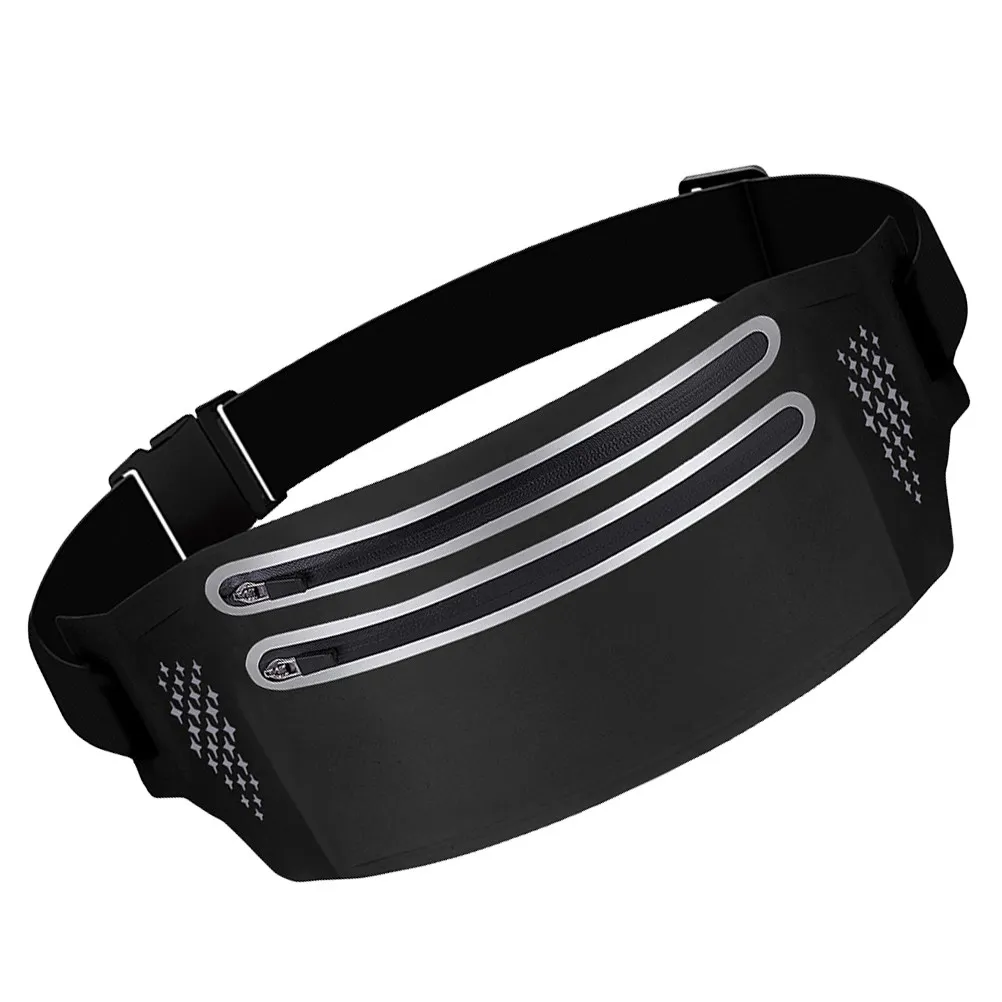 Slim Waist Bag for Sports Running Black Double Zippers Pocket Phone Storage Pouch Adjustable Strap Outdoor Hiking Waist Pack
Slim Waist Bag for Sports Running Black Double Zippers Pocket Phone Storage Pouch Adjustable Strap Outdoor Hiking Waist Pack