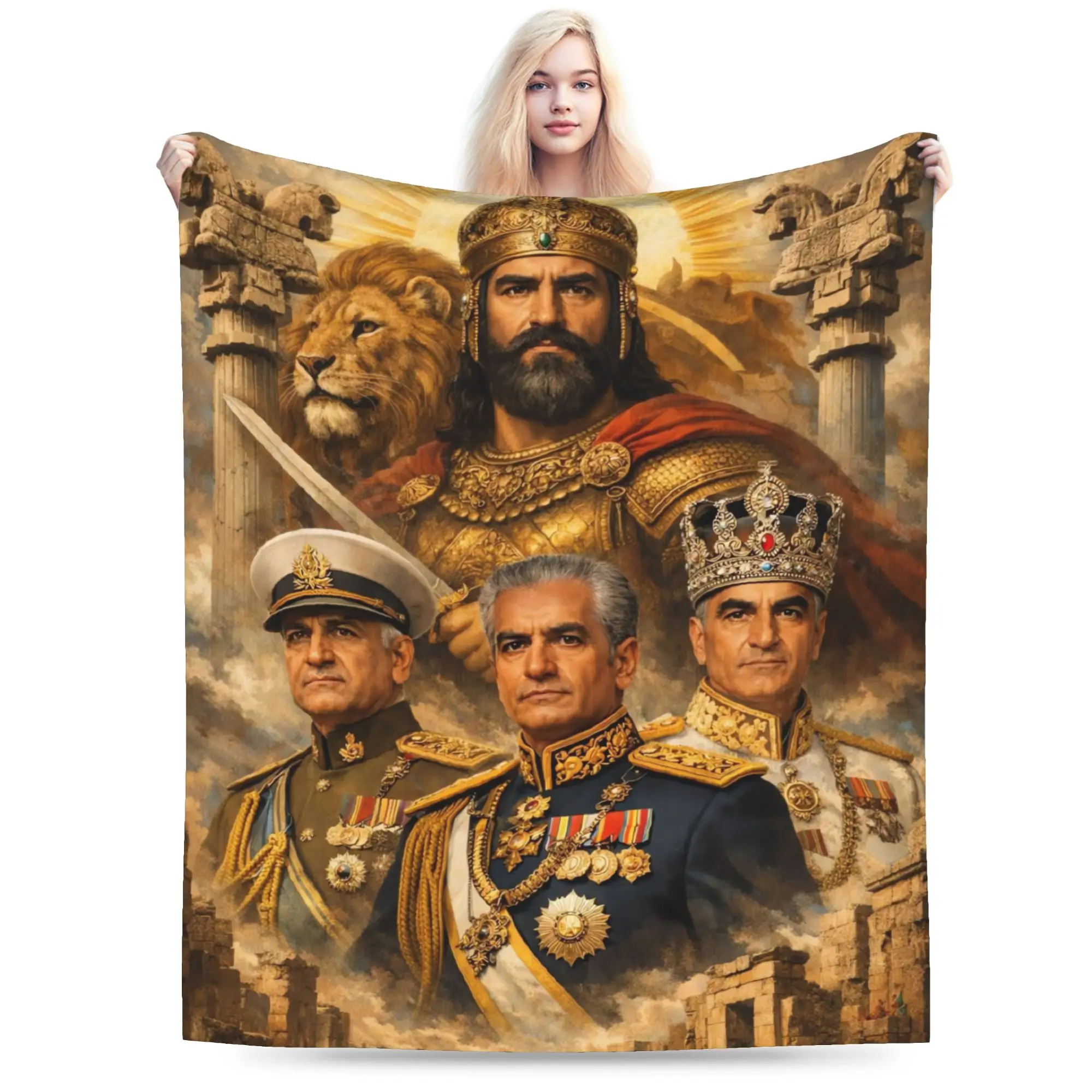 King Reza Pahlavi Iran Warm Soft Blanket Girls Boys Plush Throw Blanket Street Trend Couch Chair Flannel Bedspread Sofa Bed
King Reza Pahlavi Iran Warm Soft Blanket Girls Boys Plush Throw Blanket Street Trend Couch Chair Flannel Bedspread Sofa Bed
