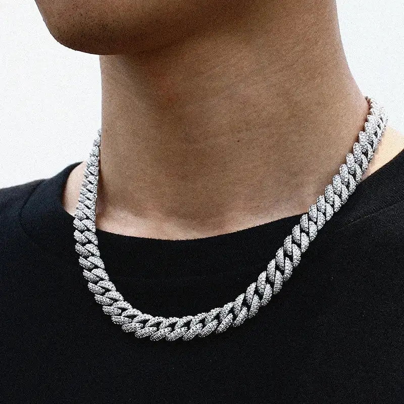 Hip Hop Moissanite Cuban Chain 925 Sterling Silver Customized 10mm 12mm VVS Moissanite Miami Cuban Link Chain
Hip Hop Moissanite Cuban Chain 925 Sterling Silver Customized 10mm 12mm VVS Moissanite Miami Cuban Link Chain
