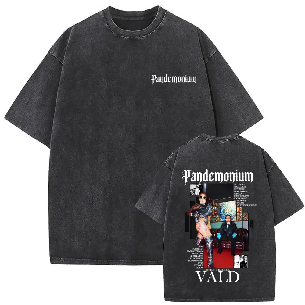 Rapper Vald PANDEMONIUM Album Graphic Washed T Shirts Men Women Hip Hop Fashion Pop Music Streetwear Male Casual Cotton T-shirt
Rapper Vald PANDEMONIUM Album Graphic Washed T Shirts Men Women Hip Hop Fashion Pop Music Streetwear Male Casual Cotton T-shirt