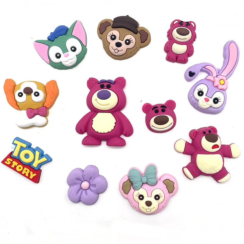 Cartoon Disney StellaLou Lotso Bear Serie Clogs DIY Shoe Flower Decorative Buckles Detachable Soft Rubber Shoe Decorations clips
Cartoon Disney StellaLou Lotso Bear Serie Clogs DIY Shoe Flower Decorative Buckles Detachable Soft Rubber Shoe Decorations clips