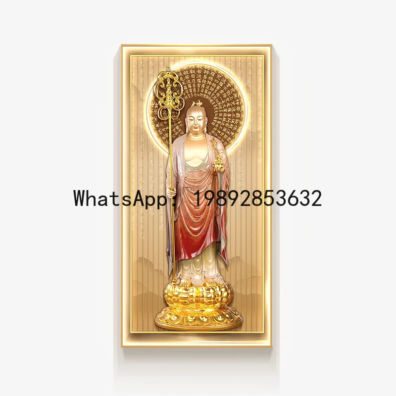 ZZ Bodhisattva Buddha statue portrait hanging painting with lights temple Buddhist hall home offering wall decoration mural
ZZ Bodhisattva Buddha statue portrait hanging painting with lights temple Buddhist hall home offering wall decoration mural
