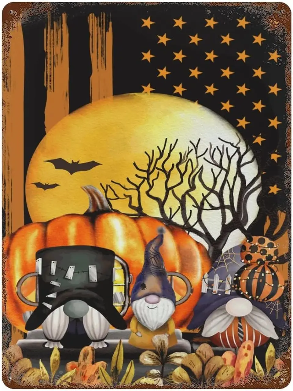 Retro Metal Signs Halloween Trick Or Treat Fall Festive Autumn Tin Gnome with Pumpkin Sign for Garage Ma
Retro Metal Signs Halloween Trick Or Treat Fall Festive Autumn Tin Gnome with Pumpkin Sign for Garage Ma