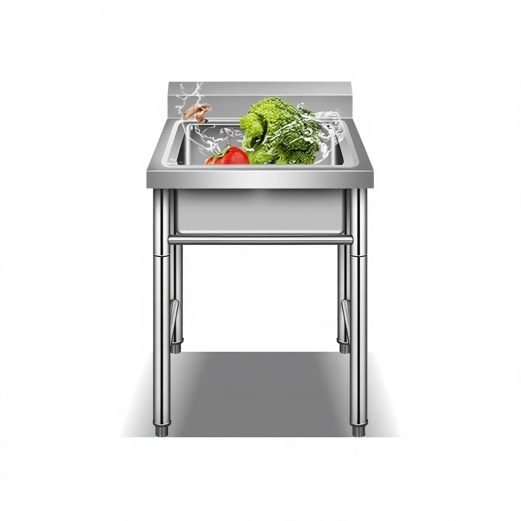 Коммерческая утолщенная мойка из нержавеющей стали с двумя чашами, с обработанной поверхностью, для мытья овощей, посуды и дезинфекции
Коммерческая утолщенная мойка из нержавеющей стали с двумя чашами, с обработанной поверхностью, для мытья овощей, посуды и дезинфекции