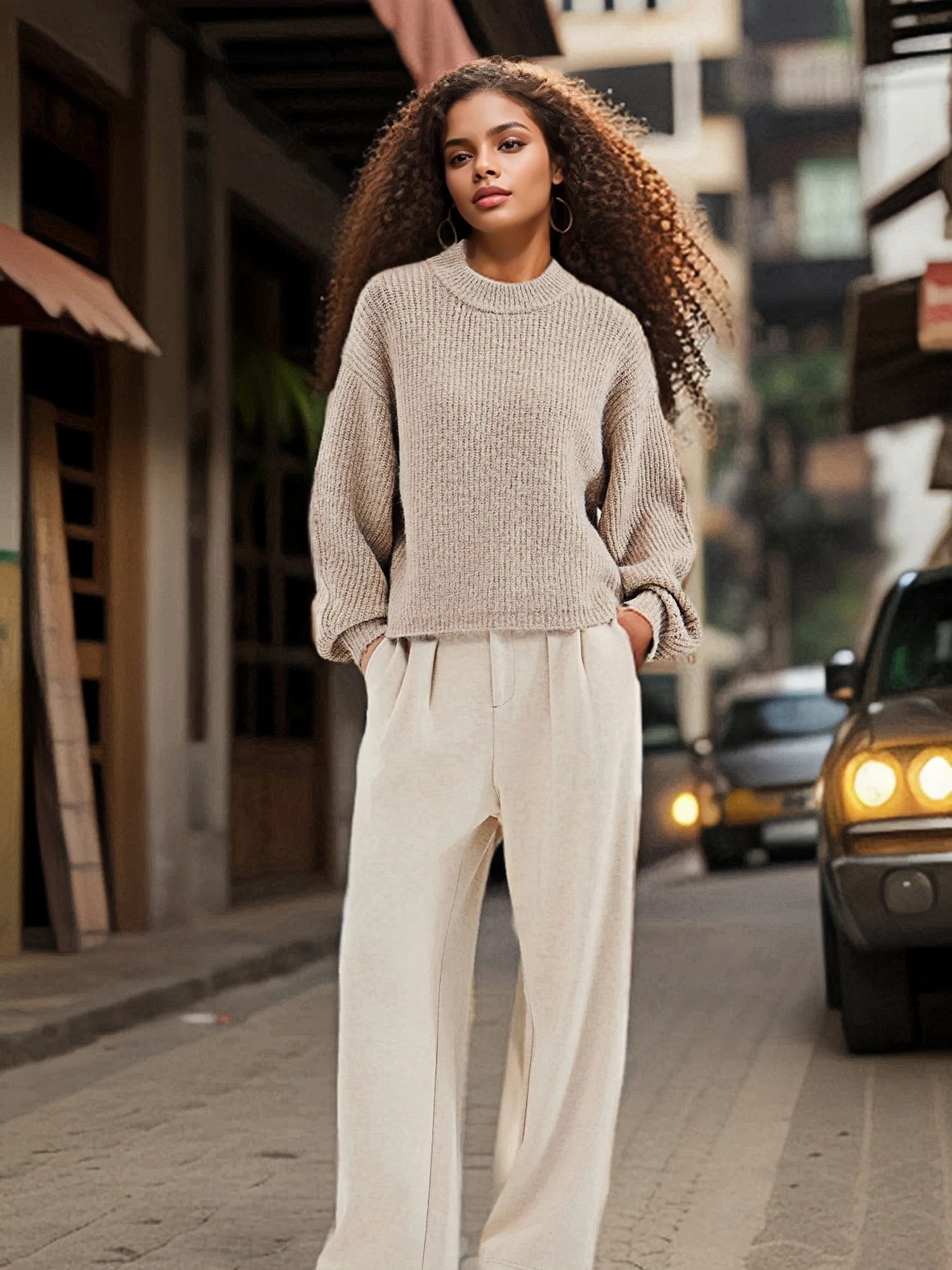 Joyccin 440G Trendy Wool Blend Shiny Thread Knitwear O-Neck Curved Sleeve Shape Wool Embedded Shiny Particle Fluffy Sweater
Joyccin 440G Trendy Wool Blend Shiny Thread Knitwear O-Neck Curved Sleeve Shape Wool Embedded Shiny Particle Fluffy Sweater