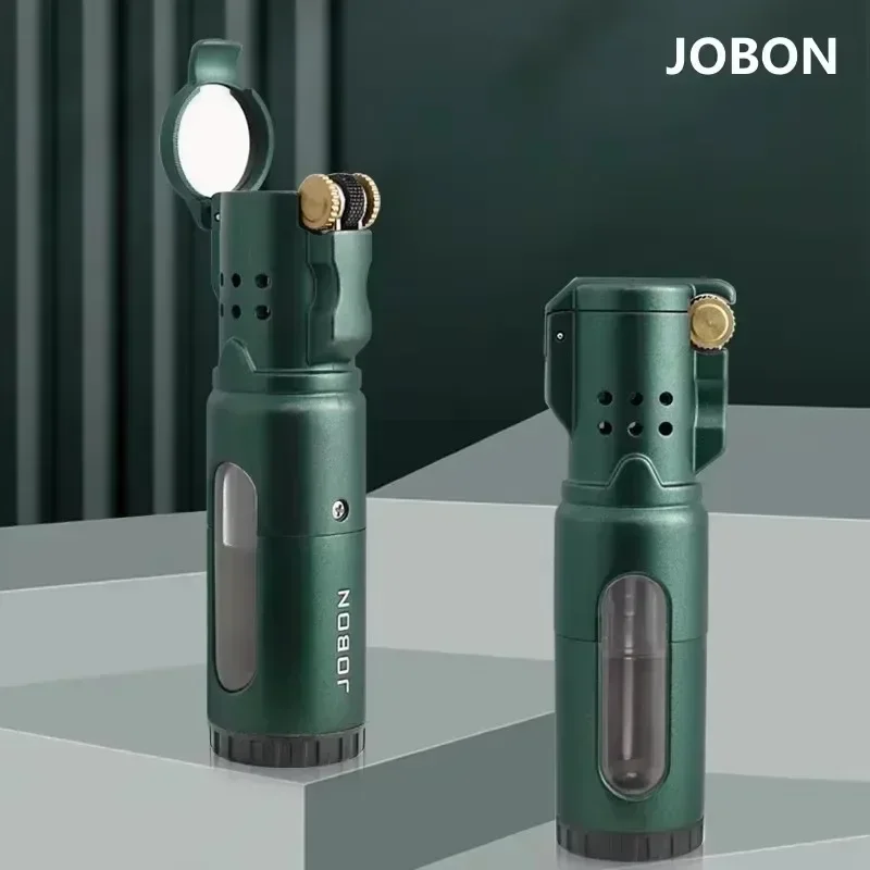 JOBON Metal Grinding Wheel Turbo Lighter 3 Blue Flame Torch Jet Multifunctional Gas Lighter Outdoor Windproof Ignition Tool
JOBON Metal Grinding Wheel Turbo Lighter 3 Blue Flame Torch Jet Multifunctional Gas Lighter Outdoor Windproof Ignition Tool