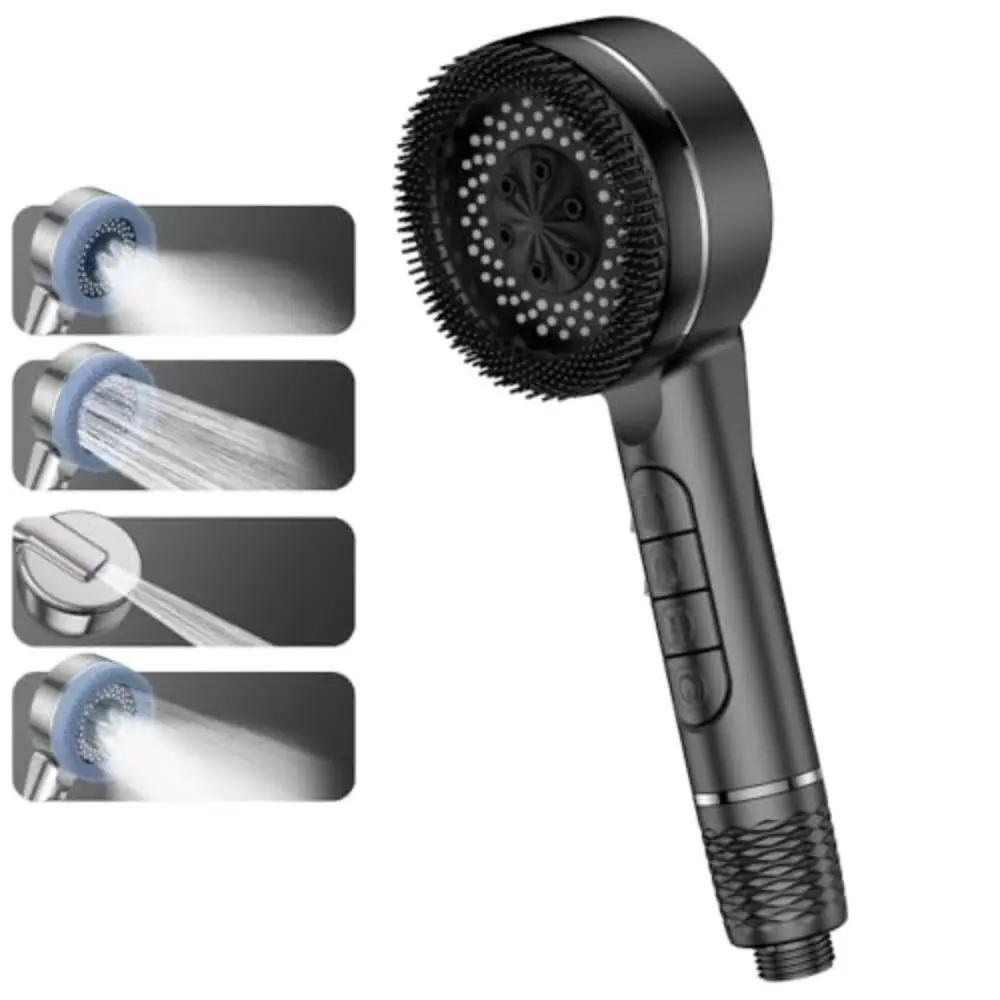 4 Modes Shower Head with Filter Element Water Massage High Pressure Showerhead One-Key Stop Shower Sprayer Head
4 Modes Shower Head with Filter Element Water Massage High Pressure Showerhead One-Key Stop Shower Sprayer Head