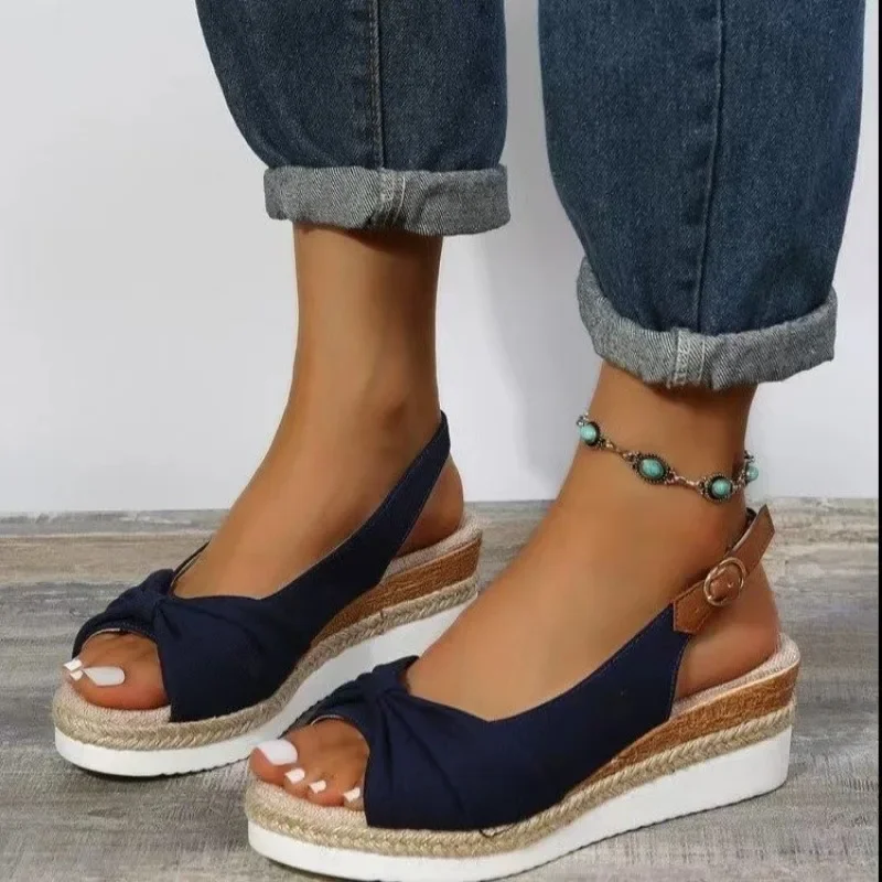 Women Sandals Wedges Fashion Buckle Peep Toe Comfort Lightweight High Heels Wear-resistant Women Office Wedding Sandals
Women Sandals Wedges Fashion Buckle Peep Toe Comfort Lightweight High Heels Wear-resistant Women Office Wedding Sandals