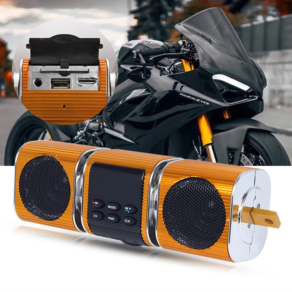 Мотоциклетная Bluetooth-колонка 12В, водонепроницаемая, стерео, с MP3 и FM-радио, крепление на руль для квадроциклов, UTV, электровелосипедов, скутеров
Мотоциклетная Bluetooth-колонка 12В, водонепроницаемая, стерео, с MP3 и FM-радио, крепление на руль для квадроциклов, UTV, электровелосипедов, скутеров