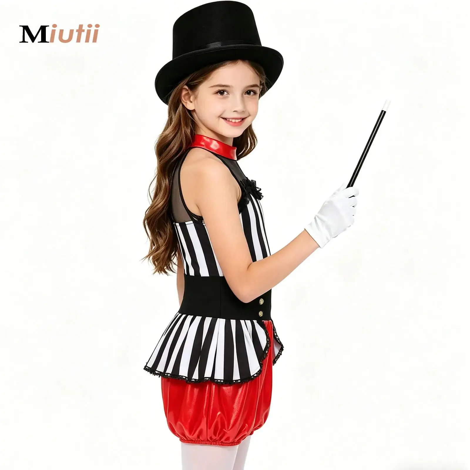 Big Girls Magician Circus Ringmaster Cosplay Costume Halloween Performance Sets Metallic Overlay Jumpsuit+Magic Wand+Hat+Gloves
Big Girls Magician Circus Ringmaster Cosplay Costume Halloween Performance Sets Metallic Overlay Jumpsuit+Magic Wand+Hat+Gloves