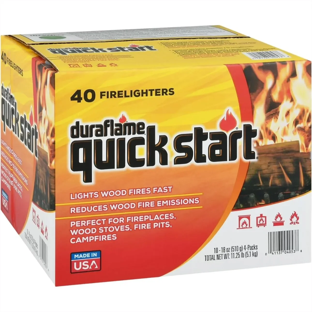 Quick Start Firelighters 40 Count Case Instant Clean Reliable Fire Starting For Fireplaces Grills Fire Pits Camping
Quick Start Firelighters 40 Count Case Instant Clean Reliable Fire Starting For Fireplaces Grills Fire Pits Camping