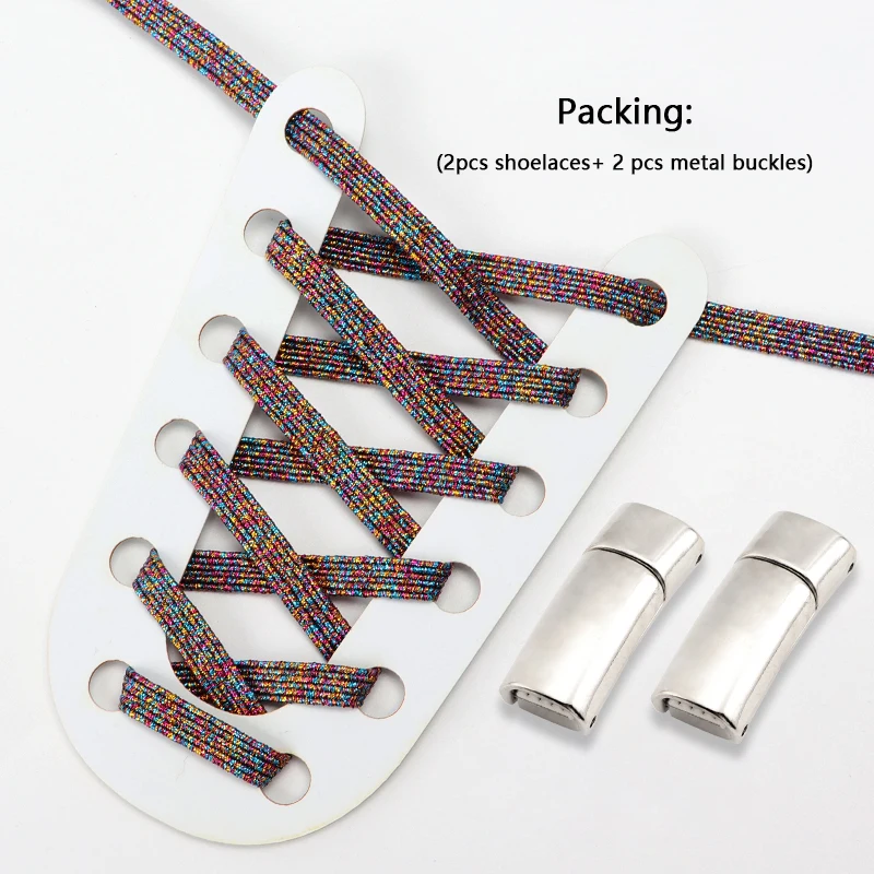 No Tie Shoe Laces For Sneakers Metal Lock Magnetic Shoelaces Elastic Colour Easy installation Lazy Shoes Lace Accessories 1Pair
No Tie Shoe Laces For Sneakers Metal Lock Magnetic Shoelaces Elastic Colour Easy installation Lazy Shoes Lace Accessories 1Pair