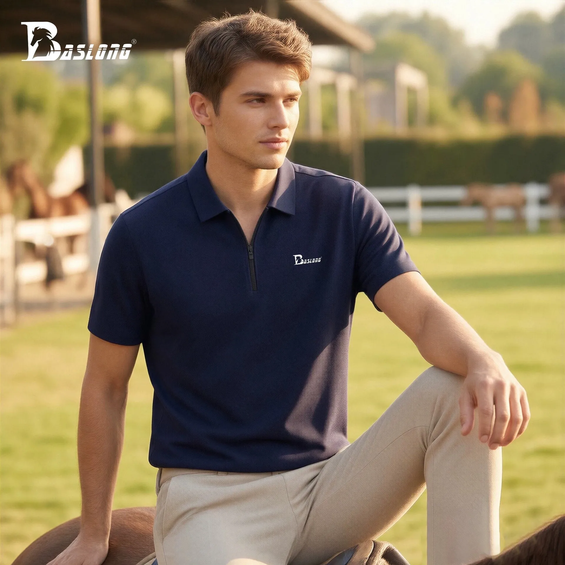 Baslongsummermen Equestrian Training Uniform Knight Short-sleeved Polo Shirt Lapel Equestrian Knight Uniform
Baslongsummermen Equestrian Training Uniform Knight Short-sleeved Polo Shirt Lapel Equestrian Knight Uniform