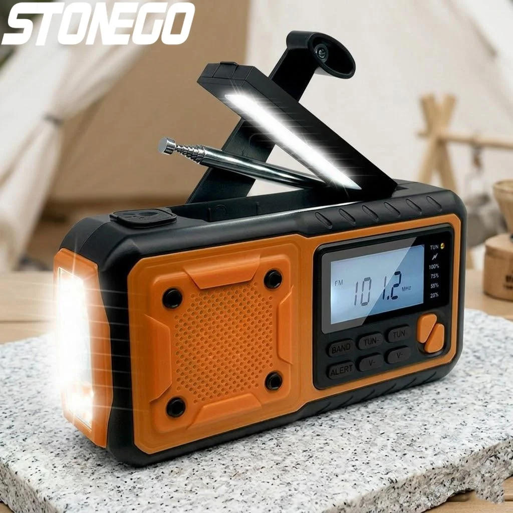 Portable Emergency Solar Crank Radio 4000mAh AM FM Weather Alert Flashlight Power Bank Charger for Camping Survival Gear
Portable Emergency Solar Crank Radio 4000mAh AM FM Weather Alert Flashlight Power Bank Charger for Camping Survival Gear