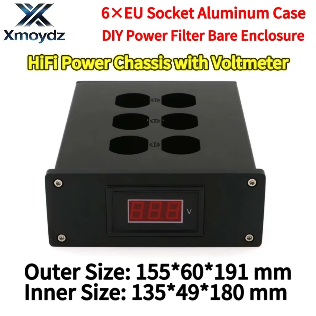 xmoydz Power Supply Chassis Full Aluminum With Red Digital Display 155*60*191mm Outer 135*49*180mm Inner Size for HiFi Audio DIY
xmoydz Power Supply Chassis Full Aluminum With Red Digital Display 155*60*191mm Outer 135*49*180mm Inner Size for HiFi Audio DIY