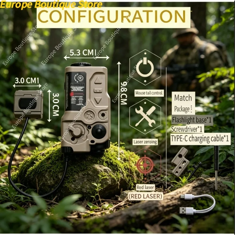 Multifunctional Tactical Light RAID-X Style Red Green Module For 20mm Rail Outdoor Game Toy Accessories
Multifunctional Tactical Light RAID-X Style Red Green Module For 20mm Rail Outdoor Game Toy Accessories