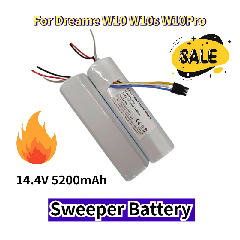 14.4V 5200mAh Sweeper Battery for Dreame W10 W10s W10Pro STYTJ06ZHM
14.4V 5200mAh Sweeper Battery for Dreame W10 W10s W10Pro STYTJ06ZHM