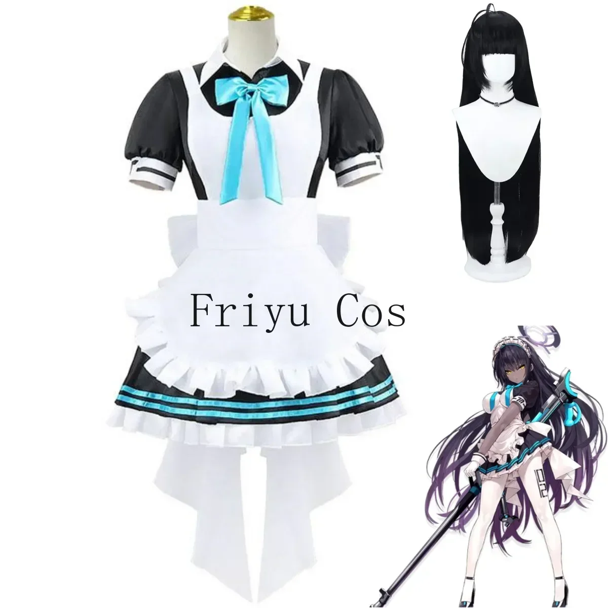 Anime Game Blue Archive Kakudade Karinn Cosplay Costume Wig Lovely Maid Attire Lolita Dress Woman Sexy Kawaii Halloween Suit
Anime Game Blue Archive Kakudade Karinn Cosplay Costume Wig Lovely Maid Attire Lolita Dress Woman Sexy Kawaii Halloween Suit