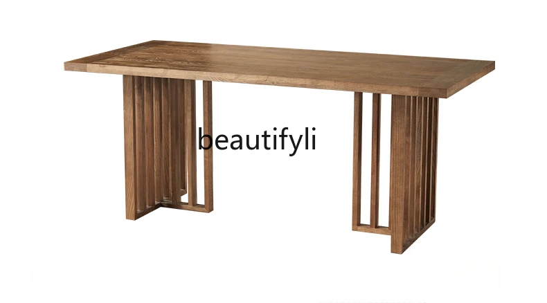 Nordic solid wood dining table rectangular retro old table and chair combination modern simple dining table
Nordic solid wood dining table rectangular retro old table and chair combination modern simple dining table
