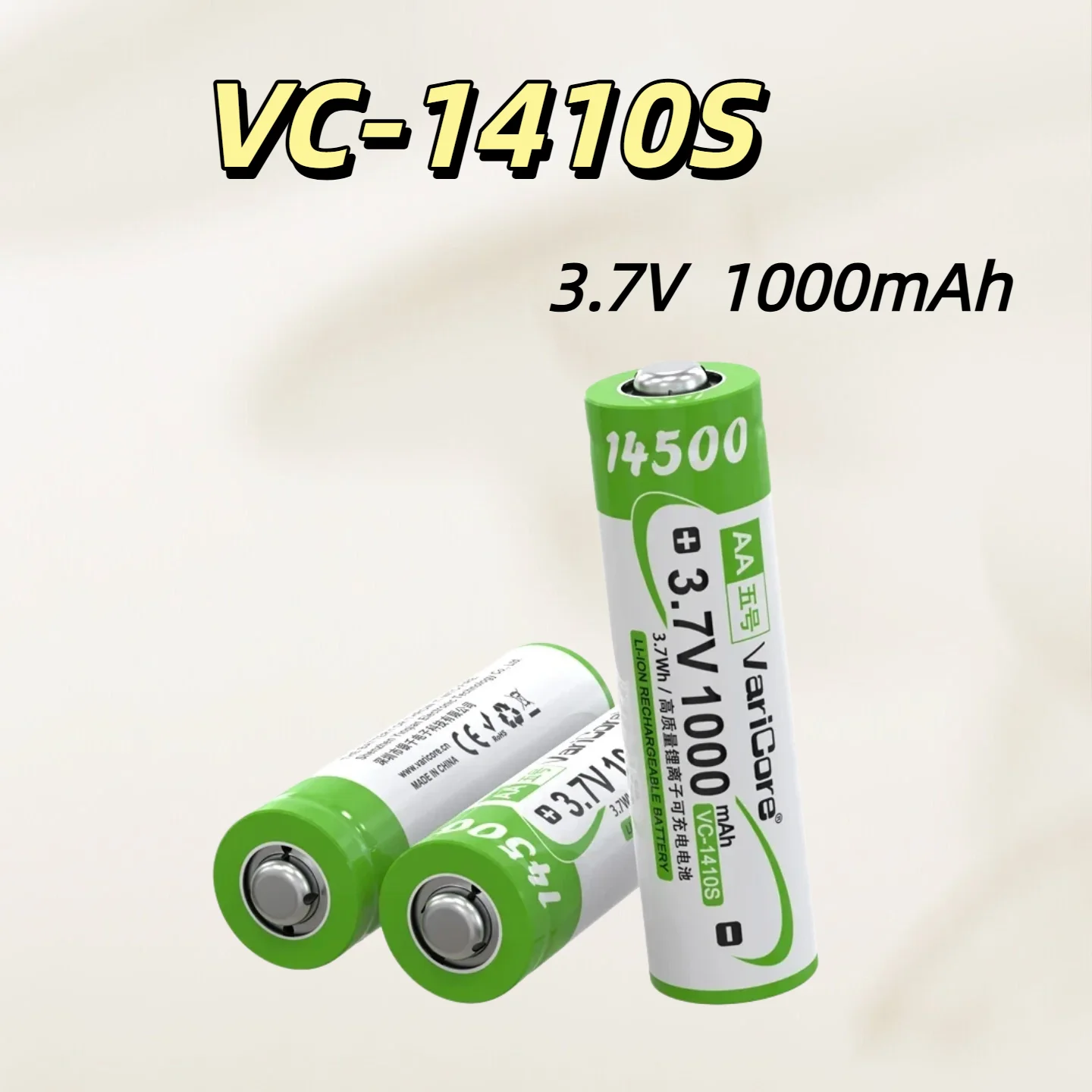 VariCore Original AA 14500 3.7V 1000mAh Li-ion Rechargeable Battery For Flashlight Toys Remote Control
VariCore Original AA 14500 3.7V 1000mAh Li-ion Rechargeable Battery For Flashlight Toys Remote Control