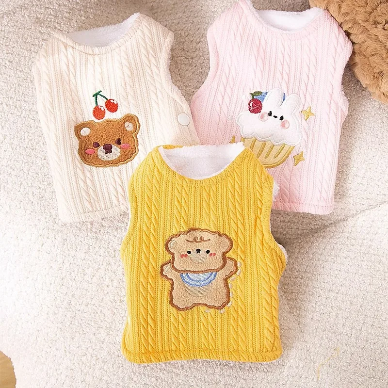 Little Bear Knitted Vest Autumn and Winter Dog Thickened Warm Tank Top Cat Two Legged Clothing Pet Coat Puppy Clothes
Little Bear Knitted Vest Autumn and Winter Dog Thickened Warm Tank Top Cat Two Legged Clothing Pet Coat Puppy Clothes