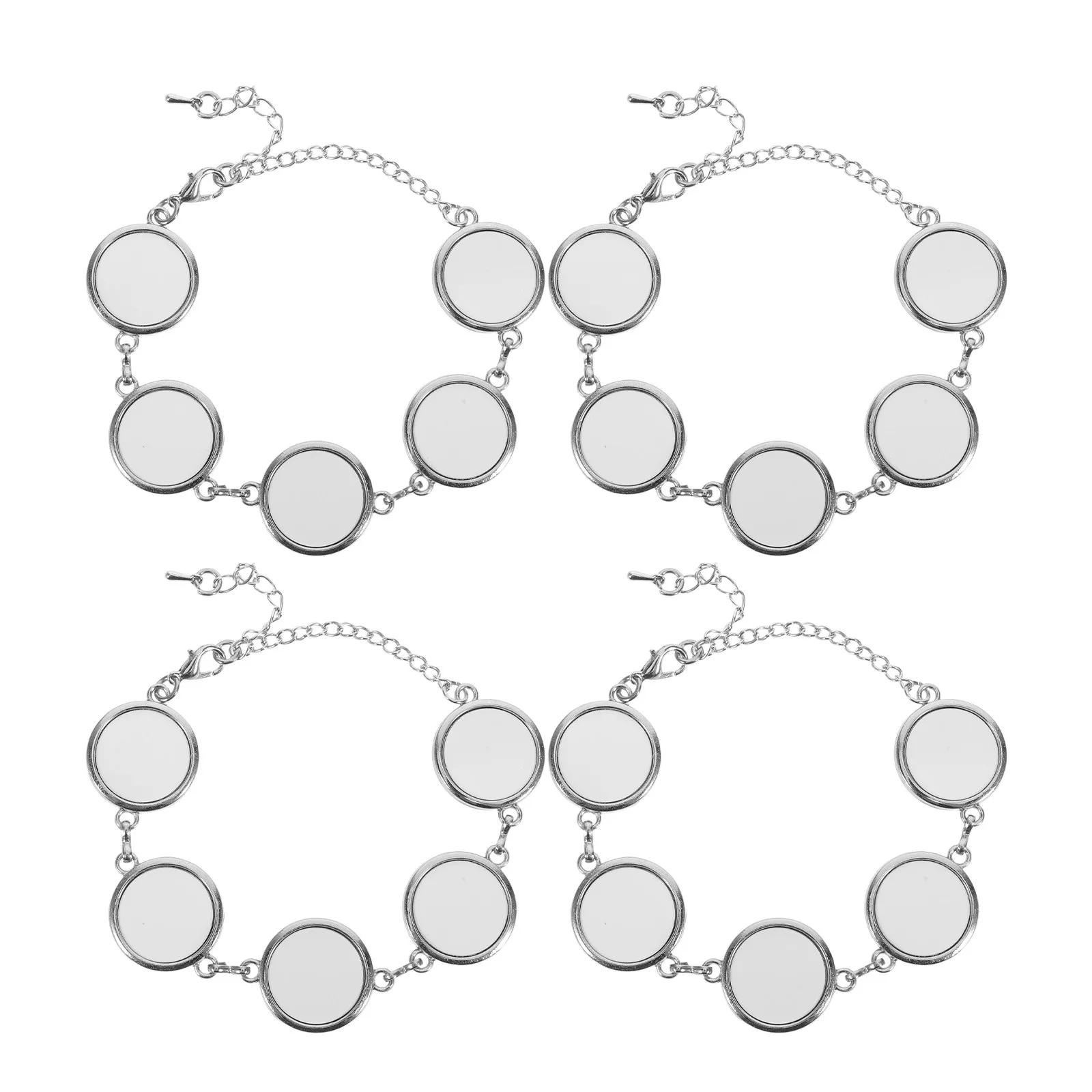 4Pcs Sublimation Bracelet Blanks Round Bezel Setting Heat Transfer DIY Friendship Jewelry Making Unfinished Blank Ornament
4Pcs Sublimation Bracelet Blanks Round Bezel Setting Heat Transfer DIY Friendship Jewelry Making Unfinished Blank Ornament