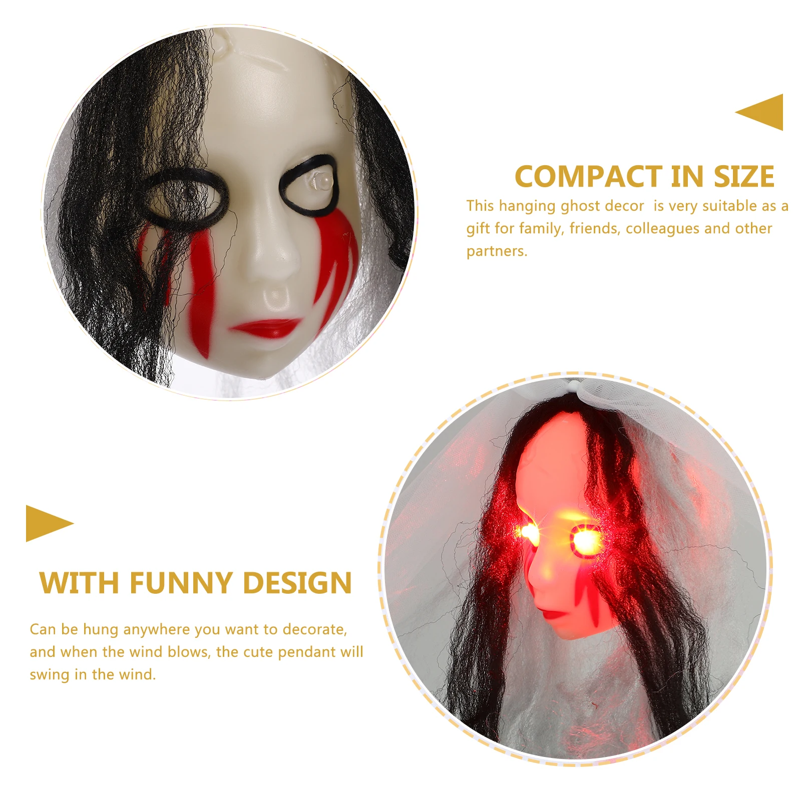 Glowing Bridal Decoration Ghost Figurine Ornaments Festival Halloween Pendant Props Decorations Cloth Miss Creepy Ceiling
Glowing Bridal Decoration Ghost Figurine Ornaments Festival Halloween Pendant Props Decorations Cloth Miss Creepy Ceiling