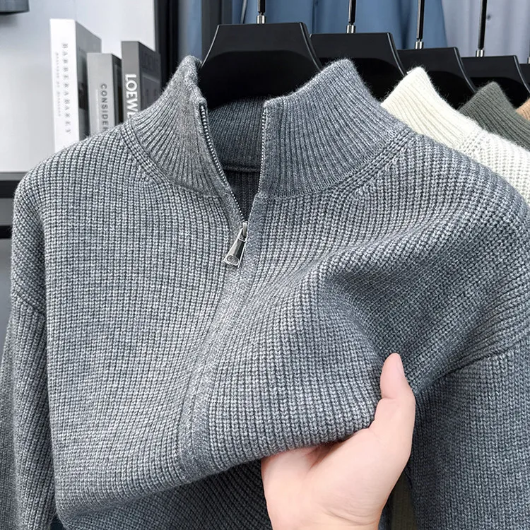 Soft Knitted Sweater f High Zipper Loose Youthful Energy Sle Woolen Yarn Casual Faion Ci Walk Long Sve Men's Sweater
Soft Knitted Sweater f High Zipper Loose Youthful Energy Sle Woolen Yarn Casual Faion Ci Walk Long Sve Men's Sweater