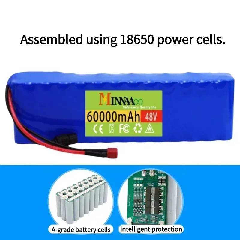 48V high-capacity ion battery 60Ah For plug New electric bicycle modification kit lithium 18650 1000W 54.6V 2A charger+XT60
48V high-capacity ion battery 60Ah For plug New electric bicycle modification kit lithium 18650 1000W 54.6V 2A charger+XT60