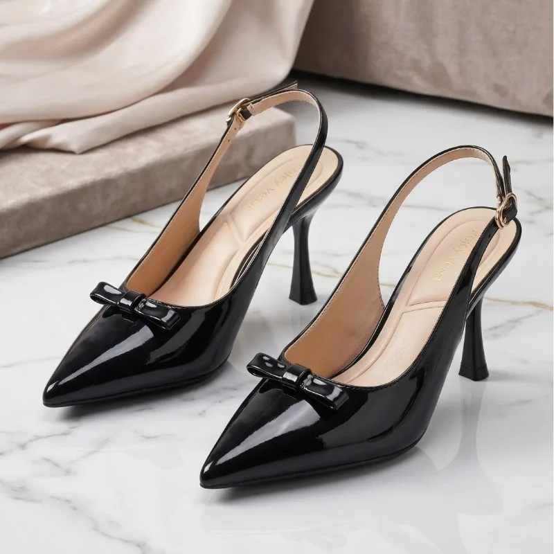 Sharp pointed sandals for women wearing outdoor sandals, 2026 summer style butterfly bow straight strap, empty high heels
Sharp pointed sandals for women wearing outdoor sandals, 2026 summer style butterfly bow straight strap, empty high heels