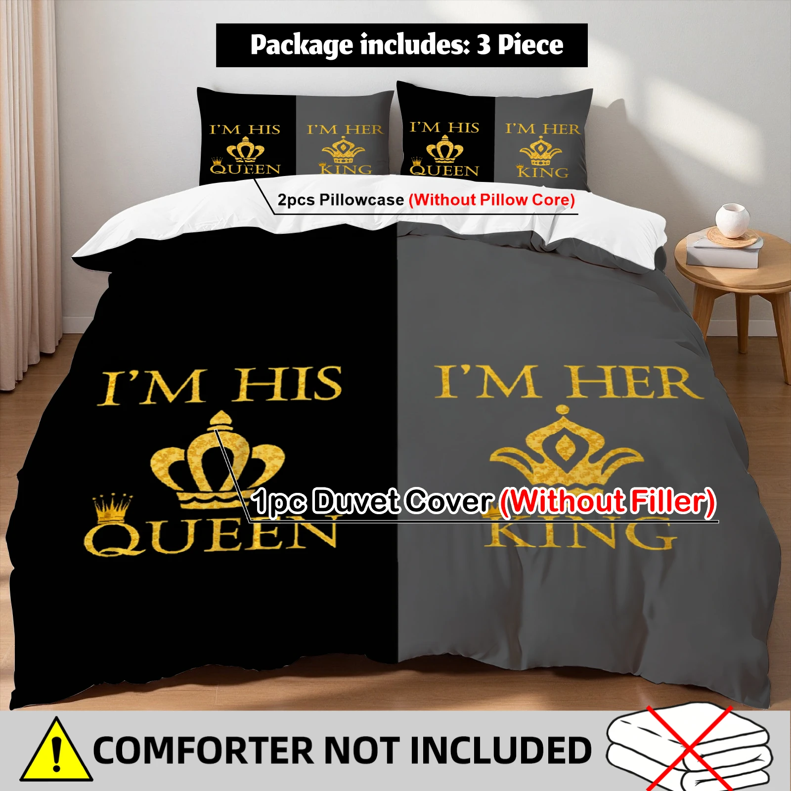 I'm Her Queen I'm His King Bedding Set Poker Chip Crown Duvet Cover Set With Pillowcases For Her Him Anniversary Gift Bedroom
I'm Her Queen I'm His King Bedding Set Poker Chip Crown Duvet Cover Set With Pillowcases For Her Him Anniversary Gift Bedroom