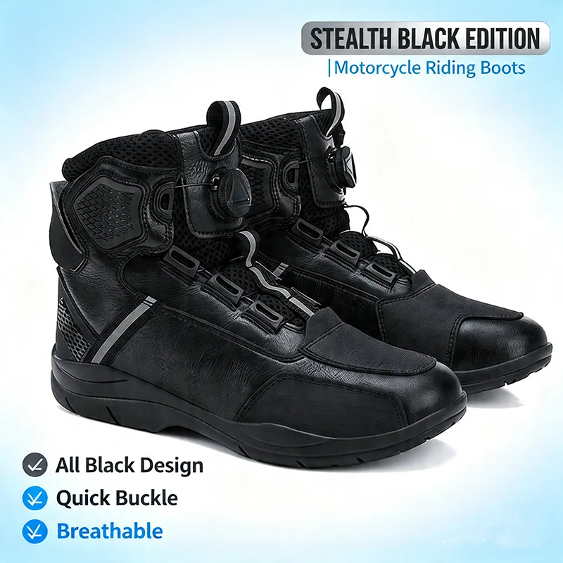 New Motorcycle Boots Men Leather Motos Breathable Anti Slip Wear-resistant Riders Boots Motorbike Racing Ankle Length Shoes
New Motorcycle Boots Men Leather Motos Breathable Anti Slip Wear-resistant Riders Boots Motorbike Racing Ankle Length Shoes