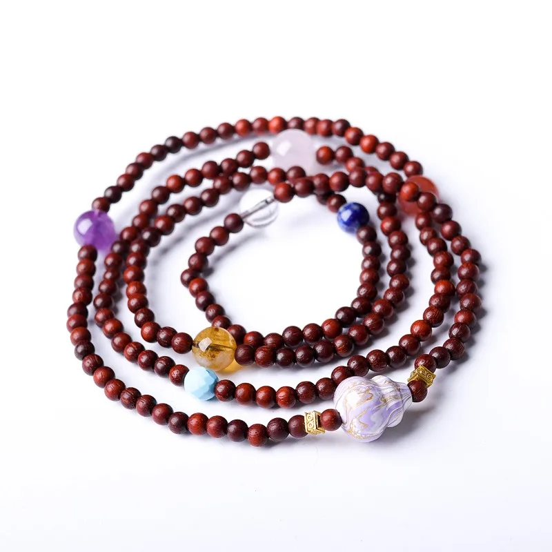 Blood Sandalwood Multi Treasure Bracelet Lacquer Gourd Natural Clear Amethyst Lapis Lazuli Chinese Style Bracelet Gifts
Blood Sandalwood Multi Treasure Bracelet Lacquer Gourd Natural Clear Amethyst Lapis Lazuli Chinese Style Bracelet Gifts