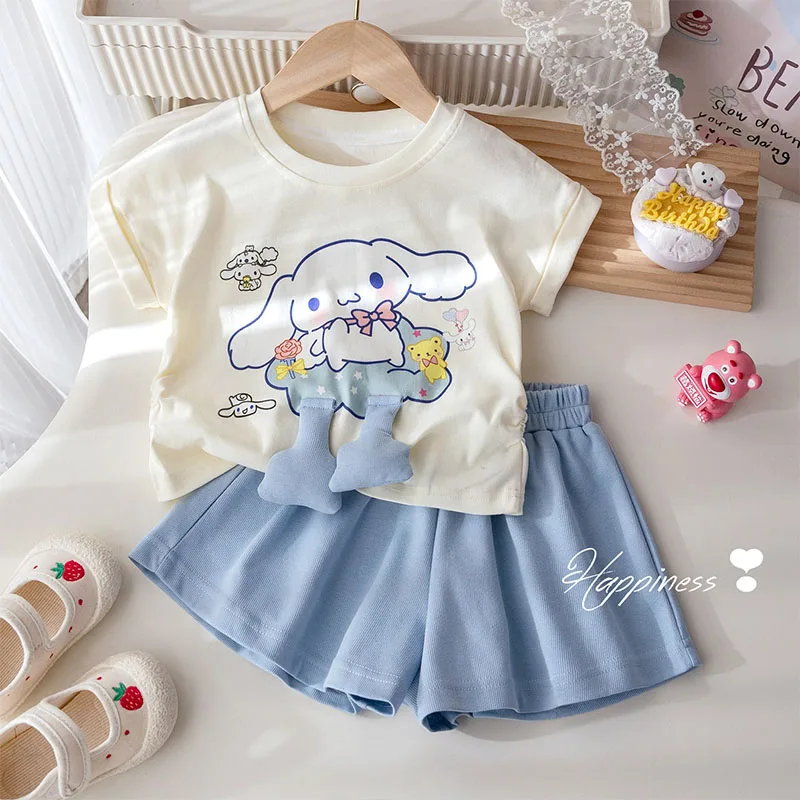 Sanriou Cinnamoroll Girl Children's Top and Bottom Clothes Set Breathable Cartoon Baby Clothes Kawaii Birthday Festival Gift
Sanriou Cinnamoroll Girl Children's Top and Bottom Clothes Set Breathable Cartoon Baby Clothes Kawaii Birthday Festival Gift