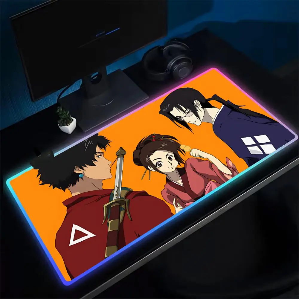Game Samurai Champloo Mouse Pad Anime Gaming Mouse Pad LED Table Pads Backlit Rubber Desktop XXL RGB Desk Mats
Game Samurai Champloo Mouse Pad Anime Gaming Mouse Pad LED Table Pads Backlit Rubber Desktop XXL RGB Desk Mats