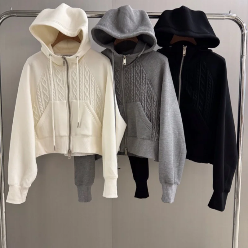 "Hooded Patchwork Knit Coat - Textured Wool Blend Jacket, Chunky Crochet Cardigan, Winter Boho Outerwear for Women"
"Hooded Patchwork Knit Coat - Textured Wool Blend Jacket, Chunky Crochet Cardigan, Winter Boho Outerwear for Women"
