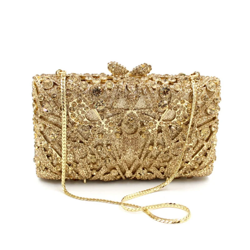 Luxury Designer Metallic Crystal Dinner Bag Women flower Wedding Novelty Rhinestone Clutch Purses
Luxury Designer Metallic Crystal Dinner Bag Women flower Wedding Novelty Rhinestone Clutch Purses