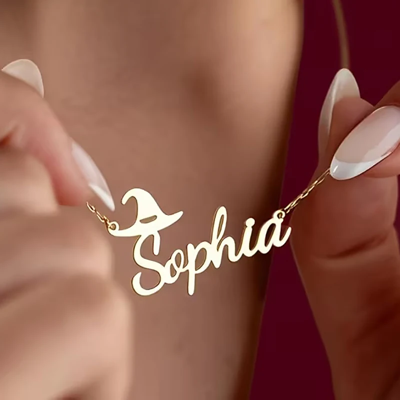 Custom Witch Hat Name Necklaces For Women Men Stainless Steel Customized Necklace Pendant Personalized Neck Chain Jewelry Gift
Custom Witch Hat Name Necklaces For Women Men Stainless Steel Customized Necklace Pendant Personalized Neck Chain Jewelry Gift