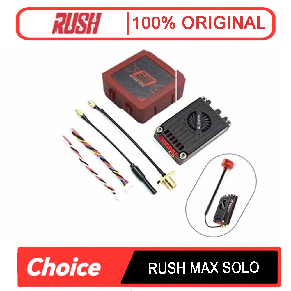RUSHFPV RUSH TANK SOLO 5.8G VTX Video Transmitter CNC Shell 48CH 1.6W High Power Built-in Microphone For RC FPV Racing Drone
RUSHFPV RUSH TANK SOLO 5.8G VTX Video Transmitter CNC Shell 48CH 1.6W High Power Built-in Microphone For RC FPV Racing Drone
