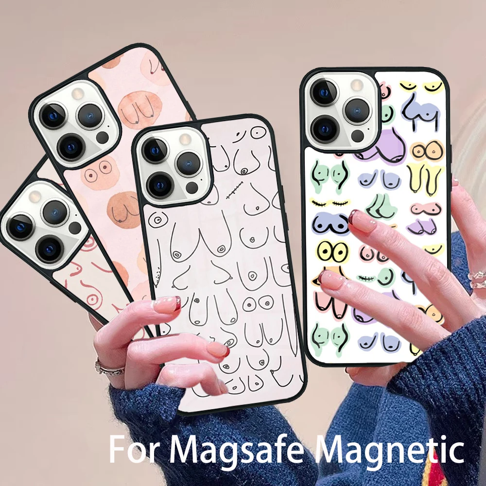 Boobs Art Print Phone Case Magesafe Magnetic Wireless Charge Cover For IPhone 16 11 12 13 14 15 Pro Max Plus Mini
Boobs Art Print Phone Case Magesafe Magnetic Wireless Charge Cover For IPhone 16 11 12 13 14 15 Pro Max Plus Mini