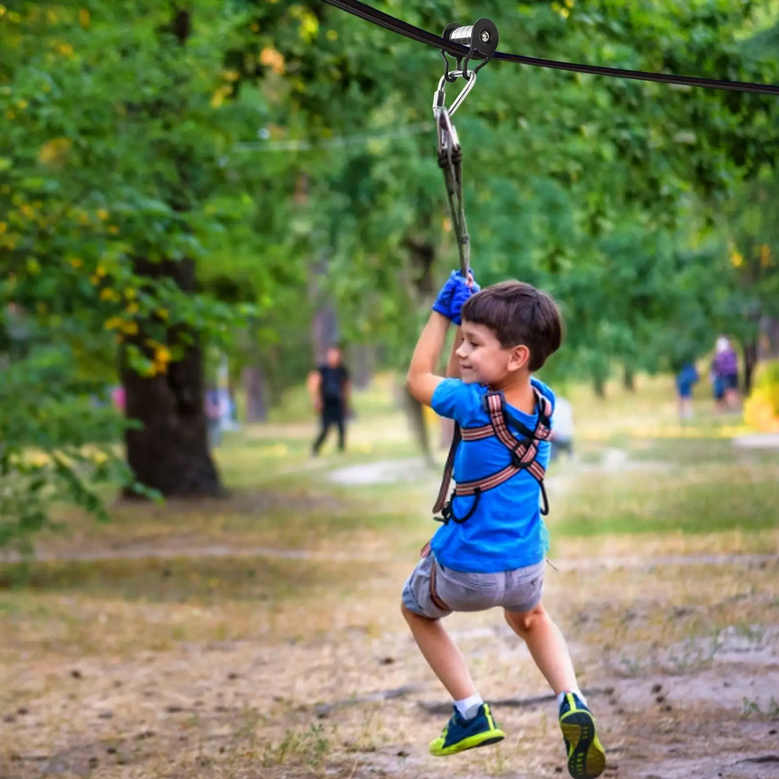 Slider Slackline Pulley with Carabiner for Kids Backyard Zipline Sliding Slackline Training Supplies for Home, Park, Lawn
Slider Slackline Pulley with Carabiner for Kids Backyard Zipline Sliding Slackline Training Supplies for Home, Park, Lawn