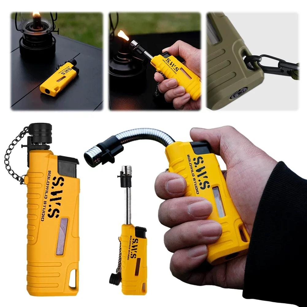 Waterproof Retractable Outdoor Lighter with Visible Gas Window, Butane Inflatable Portable Barbecue Gas Camping Cigar Lighter
Waterproof Retractable Outdoor Lighter with Visible Gas Window, Butane Inflatable Portable Barbecue Gas Camping Cigar Lighter