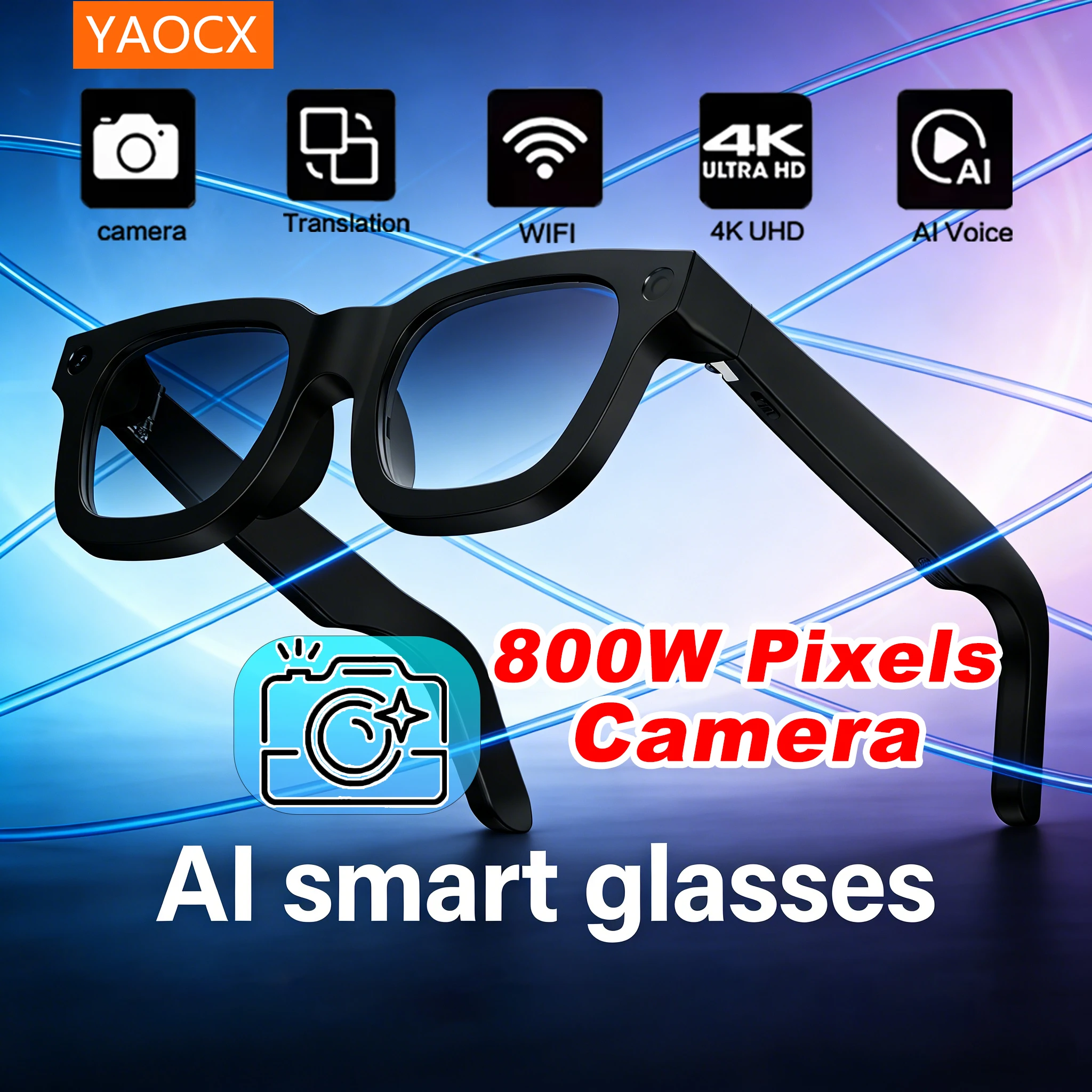 Умные солнцезащитные очки 2026 с камерой 800 Вт, AI-распознавание фотографий, 320 мАч, музыкальный плеер, функция записи видео и перевода
Умные солнцезащитные очки 2026 с камерой 800 Вт, AI-распознавание фотографий, 320 мАч, музыкальный плеер, функция записи видео и перевода