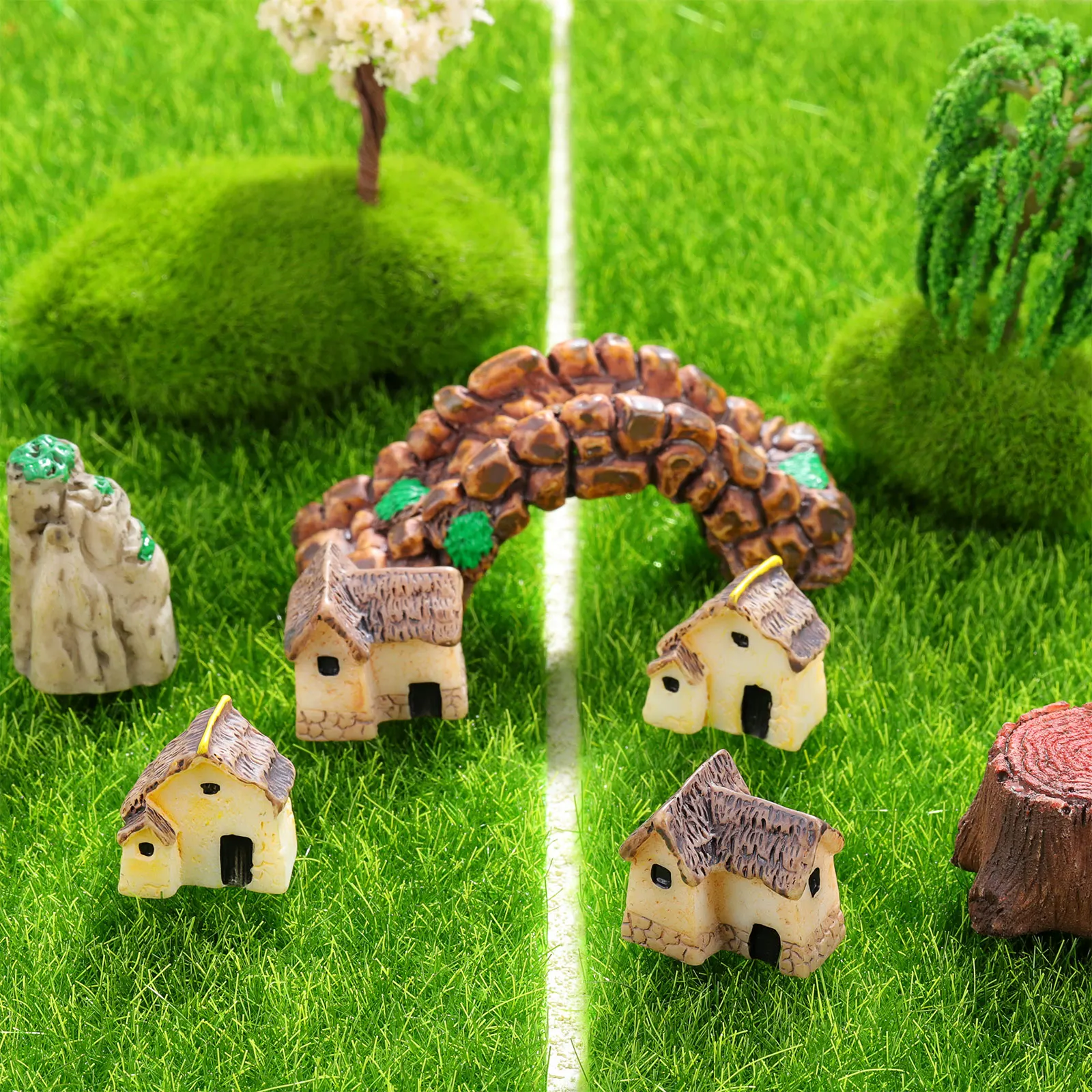4pcs Miniature House Resin Thatched Hut Decorations for Bonsai Garden Landscaping Micro Fairy Statue Sculpture Gardening
4pcs Miniature House Resin Thatched Hut Decorations for Bonsai Garden Landscaping Micro Fairy Statue Sculpture Gardening