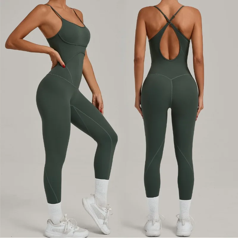 Women's Seamless Yoga Bodysuit - Adjustable Cross Straps & Booty-Lifting Tight-Fit Outfit Gym Running Fitness Workout Outfit
Women's Seamless Yoga Bodysuit - Adjustable Cross Straps & Booty-Lifting Tight-Fit Outfit Gym Running Fitness Workout Outfit