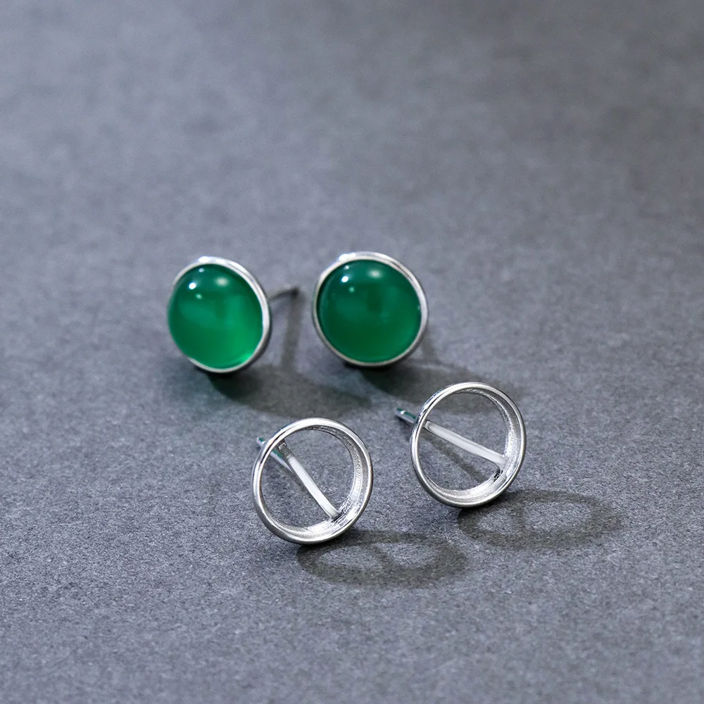 S925 Sterling Silver Platinum Plated Round Bezel Earring Blank Classic Polished Stud Setting for DIY Jewelry Making
S925 Sterling Silver Platinum Plated Round Bezel Earring Blank Classic Polished Stud Setting for DIY Jewelry Making